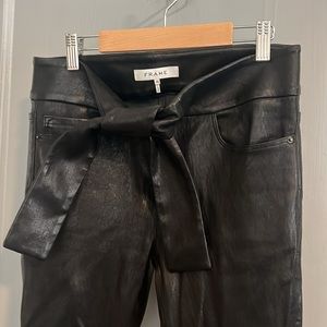 Frame leather pants with tie